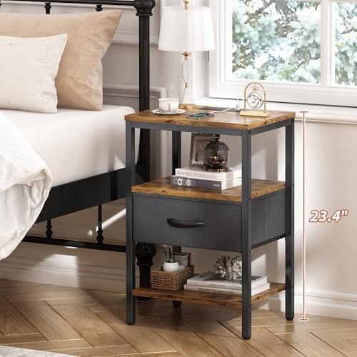 SUPERJARE Nightstand with Charging Station - Image 3